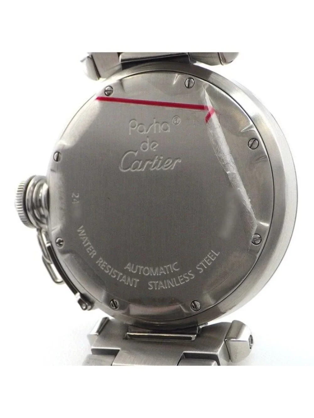 Cartier Watch Pasha C Big Date White Dial Luminous Hand SS Automatic